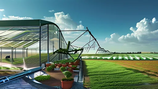 Prompt: Amouda farm with advanced technologies and an exhibition for visitors, in addition to innovative irrigation systems. I just want to improve the quality of the image and show it with greater realism.