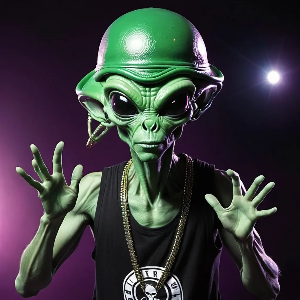 Prompt: alien rapper