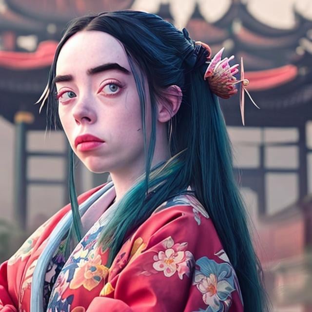 Prompt: billie eilish as mulan
