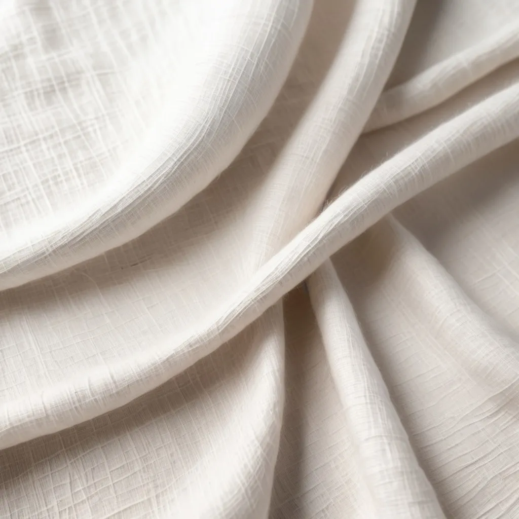 Prompt: textured linen ba kground for product photo flat lay soft white