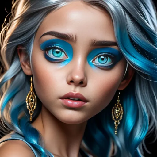 Prompt: <mymodel>blue beauty