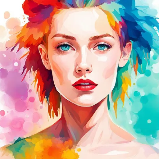 colorful image of a young lady | OpenArt