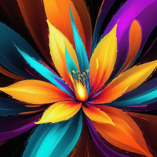 Prompt: Vibrant abstract digital artwork of flowers, dazzling colors, dynamic composition, high energy, modern digital art, vibrant, abstract, digital, high energy, dynamic composition, best quality, colorful, vivid tones, professional lighting