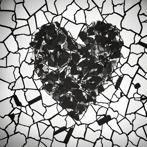 Prompt:  shattered heart