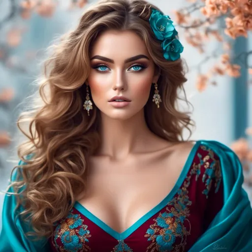 Prompt: <mymodel>beautiful makeup and hair on a gorgeous woman