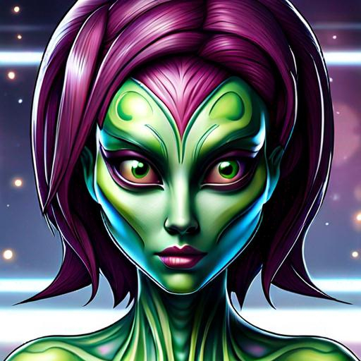 Prompt: Female alien 