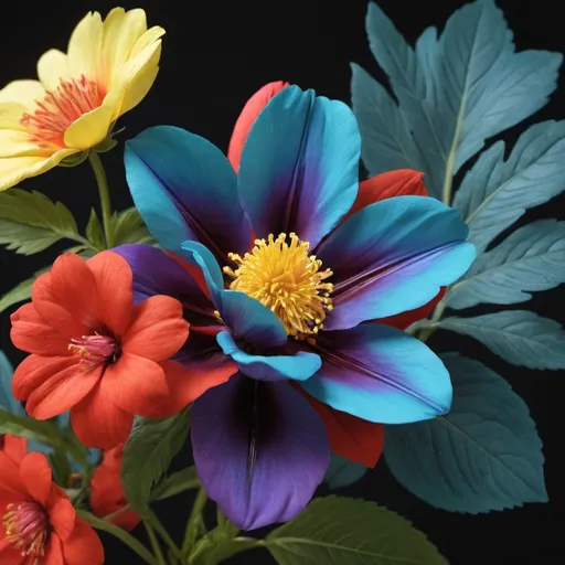 Prompt: <mymodel> vibrantly colored flower