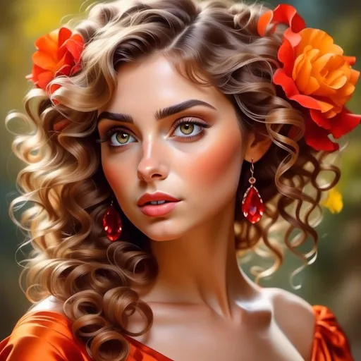 Prompt: <mymodel>digital painting, dramatic colourful makeup, high fashion, intense gaze, realistic portrayal, vibrant colors, detailed features, highres, professional, dramatic, realistic, digital painting, intense gaze, vibrant colors, detailed features, high fashion, glamorous lighting