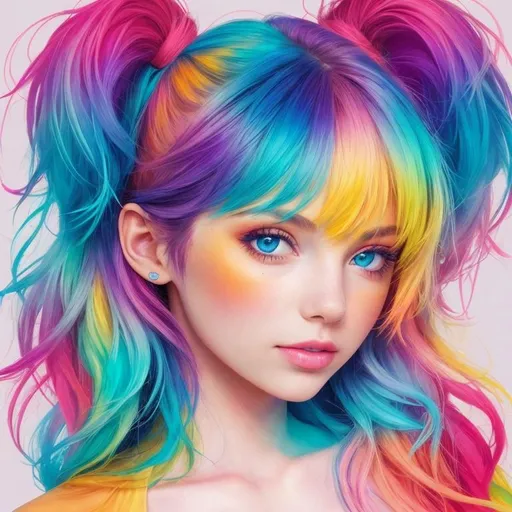 Prompt: colorful girl