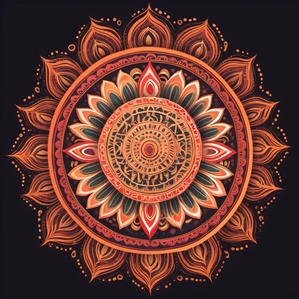 Prompt: mandala durga art graphic design ai generator