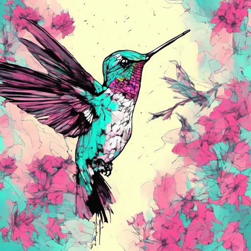 Prompt: hummingbird turquoise