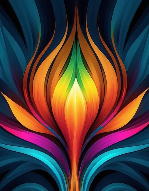 Prompt: Vibrant abstract digital artwork of flowers, dazzling colors, dynamic composition, high energy, modern digital art, vibrant, abstract, digital, high energy, dynamic composition, best quality, colorful, vivid tones, professional lighting