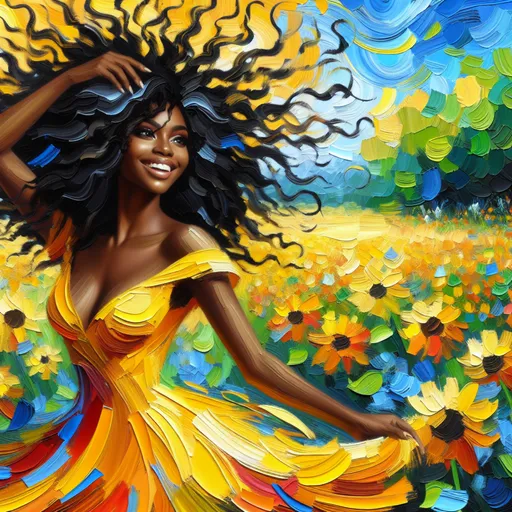 Prompt: <mymodel> a painting of in woman with bright colors