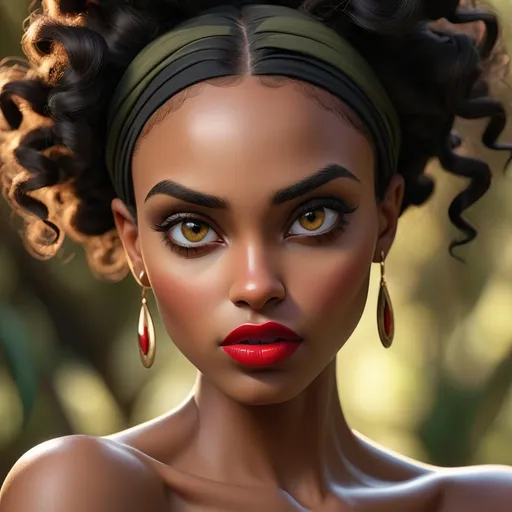 Prompt: "Ultra-realistic portrait of Zoe Amara Nyx, an Afro-Greek woman with glowing olive-toned skin and sculpted features. She has fierce, arched brows, almond-shaped deep brown eyes with bold black eyeliner, and full red lips. Her long black hair flows effortlessly, radiating elegance and mystery. Lighting is cinematic and moody, casting soft shadows across her high cheekbones and smooth complexion. Background is dark and blurred to accentuate her presence—she exudes divine femininity, strength, and timeless allure. Style: cinematic realism, hyperdetailed, beauty photography, 85mm lens, shallow depth of field, Vogue editorial style."