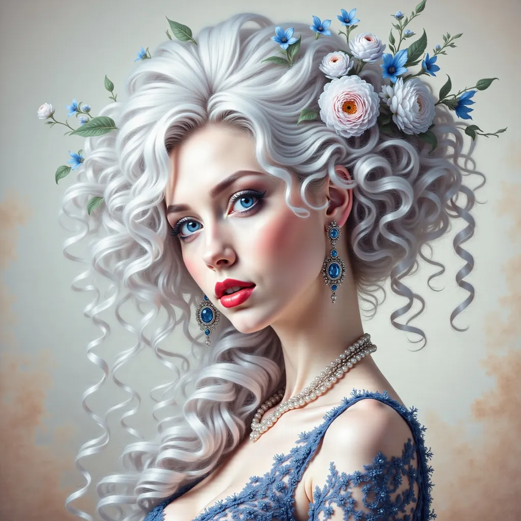 Prompt: a woman with long hair wearing a black dress and earrings on her head, with a brown background and a splash of watercolor, Art of Brom, figurative art, highly detailed digital painting, an ultrafine detailed painting