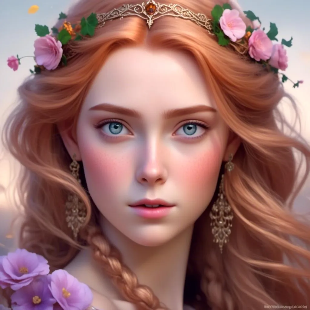 Prompt: <mymodel>a realistic feminine princess, Rapunzel, but with red hair, HD
