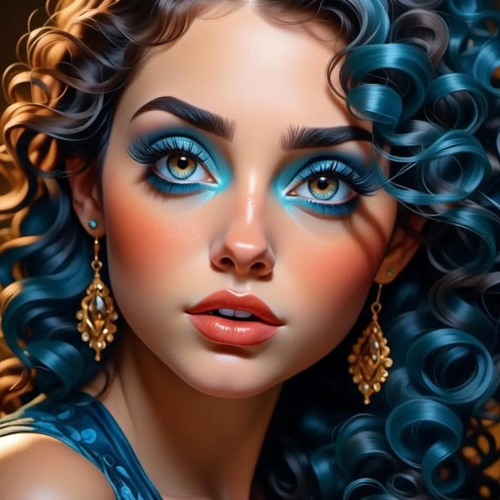 Prompt: <mymodel>blue beauty