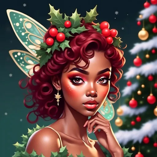 Prompt: <mymodel>Christmas tree fairy