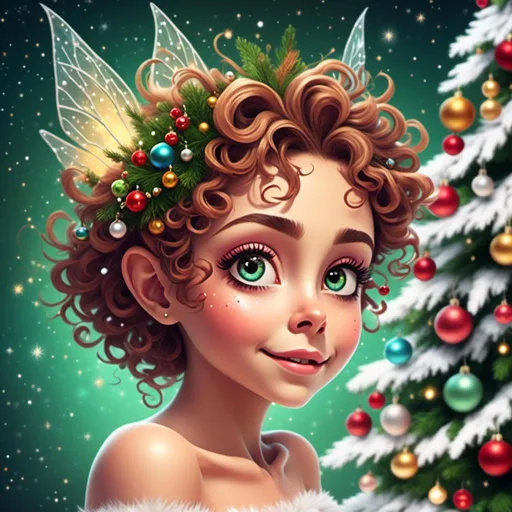 Prompt: <mymodel>Christmas tree fairy