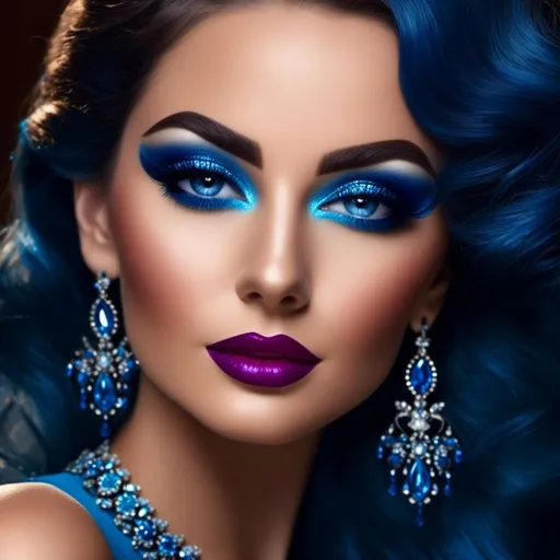 Prompt: <mymodel>blue beauty