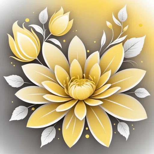 Prompt: A delicate floral abstract design for bliss.... a pretty and beautiful design.... yellow colour. White background.... line art. Vector image