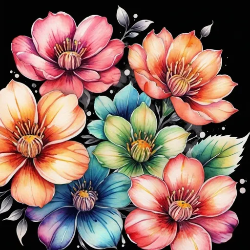 Prompt: <mymodel> Colorful flower tattoo, watercolor style, vibrant petals, intricate details, high quality, vibrant colors, floral design, professional tattoo art, artistic, beautiful, realistic, watercolor, detailed, highres, vibrant, intricate details, floral, professional, colorful, vibrant colors, watercolor style, artistic