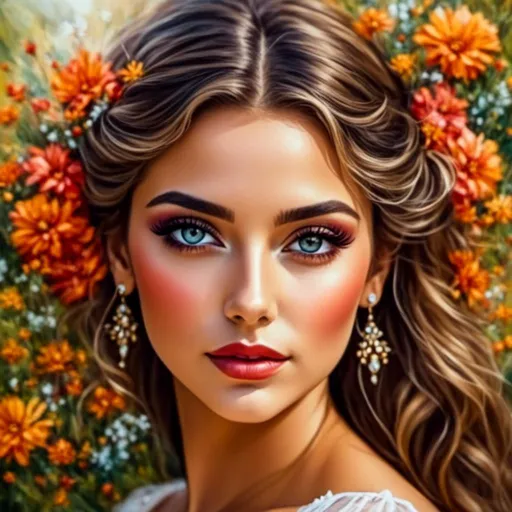 Prompt: <mymodel>Realistic painting of a beautiful woman in a garden, perfect composition, super detailed, high quality, painting strokes, intricate details, highly detailed, renaissance painting, baroque painting, paint texture, symmetrical face, ideal human, ultra details, ethereal lighting 