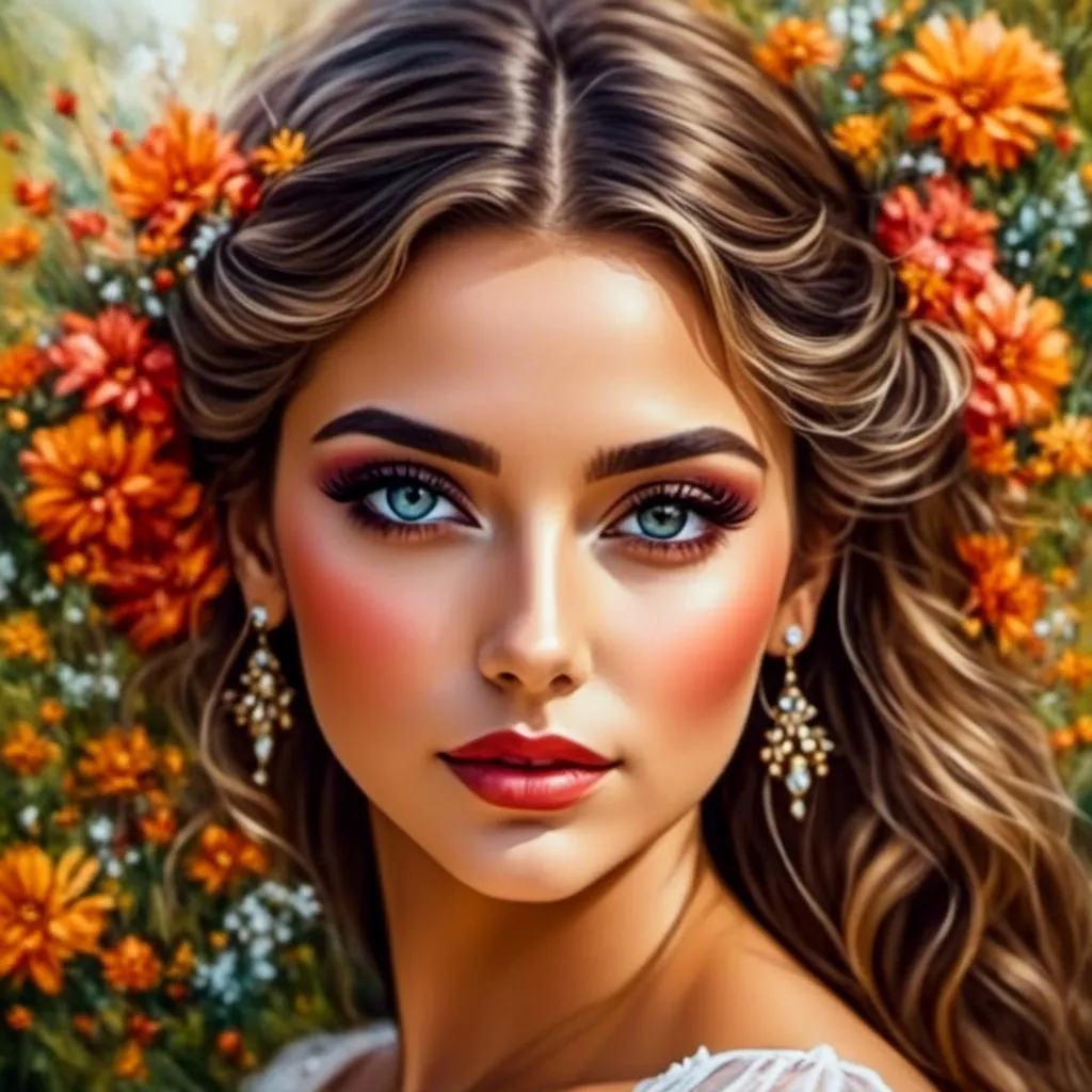 Prompt: <mymodel>Realistic painting of a beautiful woman in a garden, perfect composition, super detailed, high quality, painting strokes, intricate details, highly detailed, renaissance painting, baroque painting, paint texture, symmetrical face, ideal human, ultra details, ethereal lighting 