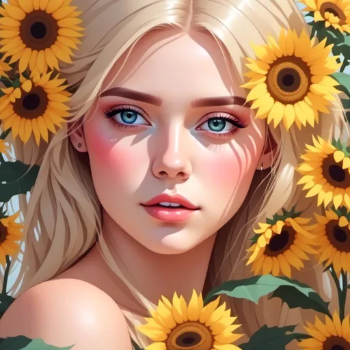 Prompt: <mymodel>Fairy princess of sunflowers