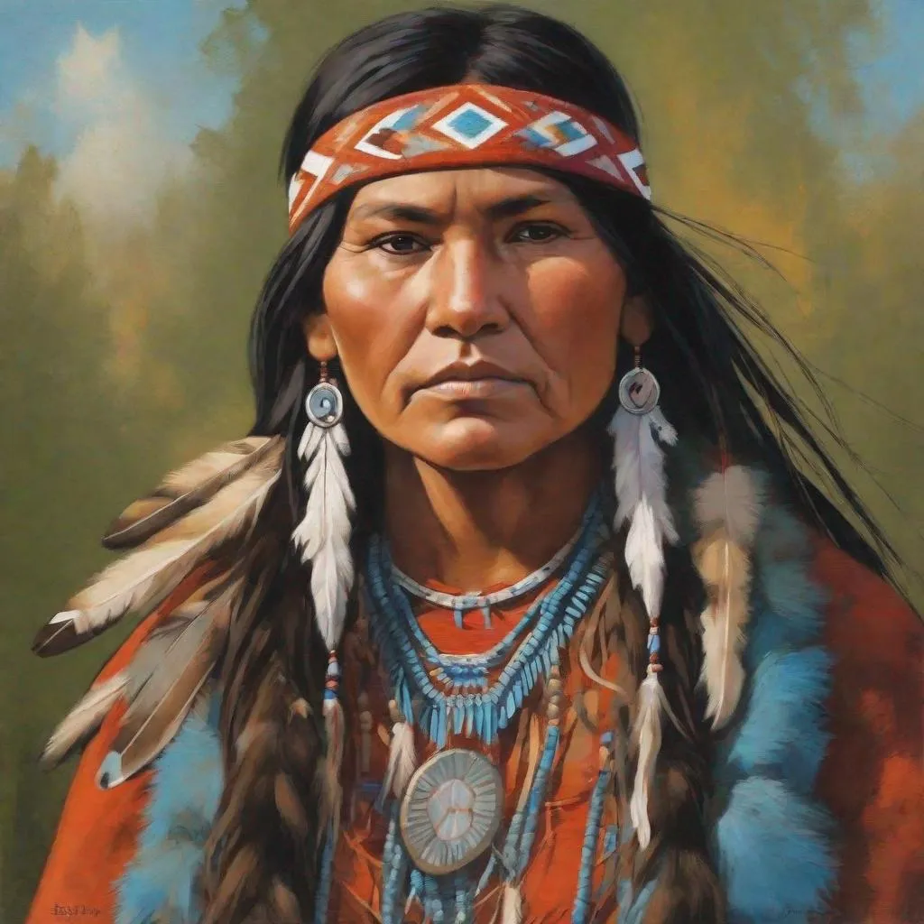 A beautiful Native American squaw