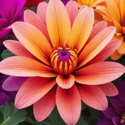 Prompt: vibrantly colored flower