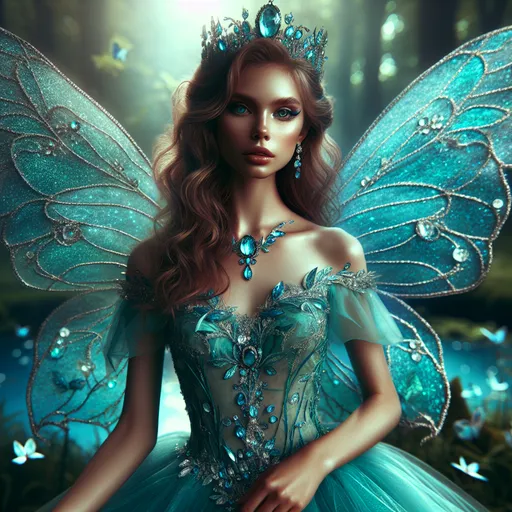 Prompt: The fairy princess of turquoise