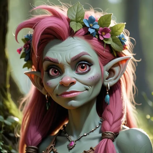 Prompt: A pretty female troll