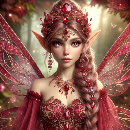 Prompt: The fairy princess of rubies