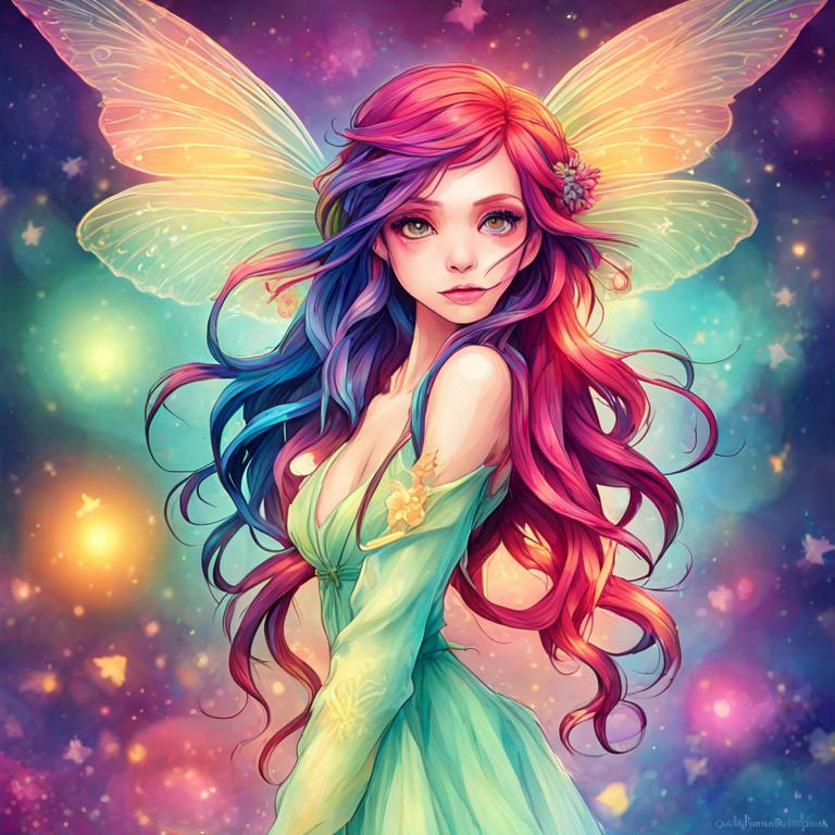 Prompt: colorful fairy
