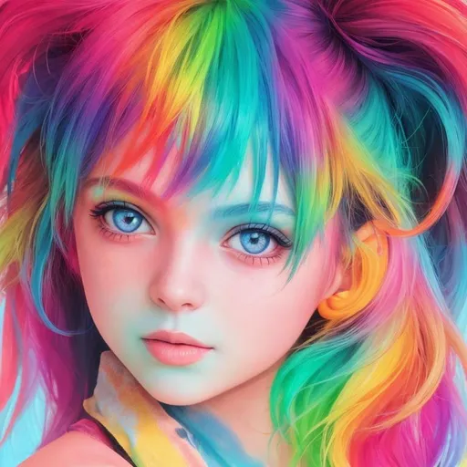 Prompt: colorful girl