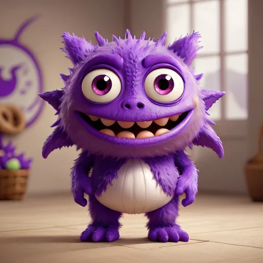 Prompt: cute purple monster