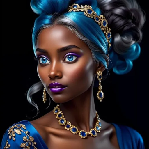 Prompt: <mymodel>Glamorously dressed lady of rhe 1930's wearing sapphire jewelry,blue eyes