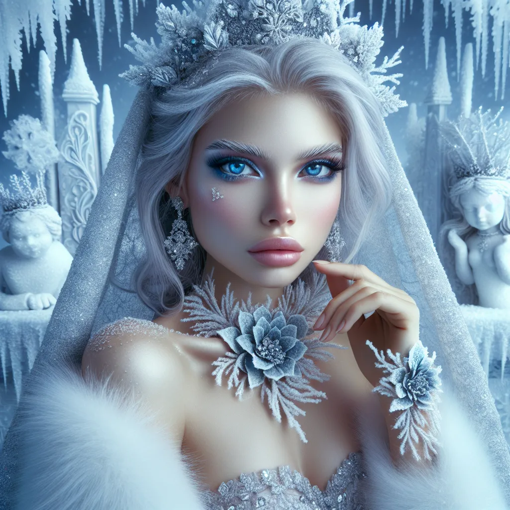 Prompt: An ice princess