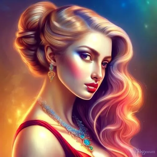 Prompt: HD 4k 3D, hyper realistic, professional modeling, ethereal Greek goddess of alchemy, blonde pigtail hair, black skin, enchanting gown, gorgeous face, stone jewelry and diadem, full body, ambient glow, medicine maker, working with potions cures, and herbs, detailed, elegant, ethereal, mythical, Greek, goddess, surreal lighting, majestic, goddesslike aura