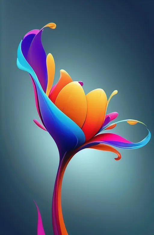 Prompt: Vibrant abstract digital artwork of flowers, dazzling colors, dynamic composition, high energy, modern digital art, vibrant, abstract, digital, high energy, dynamic composition, best quality, colorful, vivid tones, professional lighting