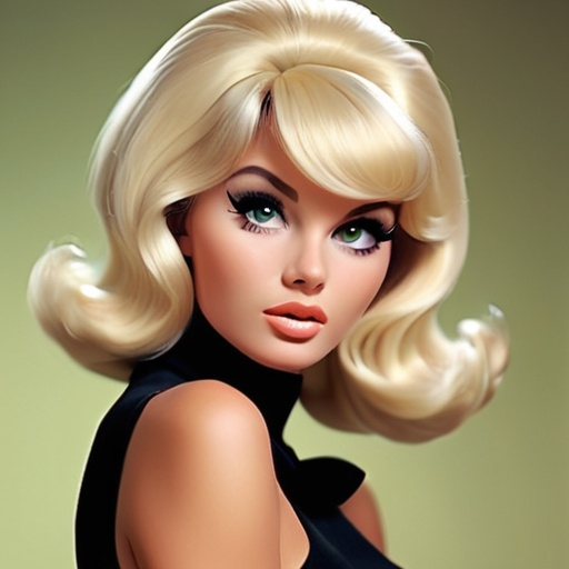 Prompt: 60's blonde bombshell