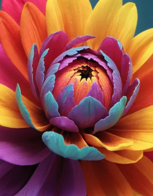 Prompt: <mymodel> vibrantly colored flower