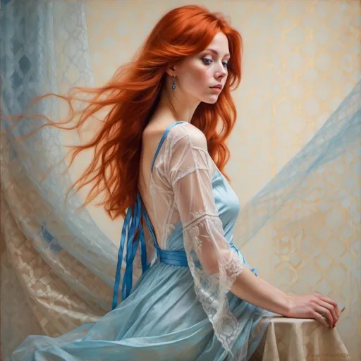 Prompt: <mymodel>Elegant lady, oil painting, flowing gown, graceful posture, intricate lace details, high quality, realistic, vintage style, soft pastel tones, natural lighting