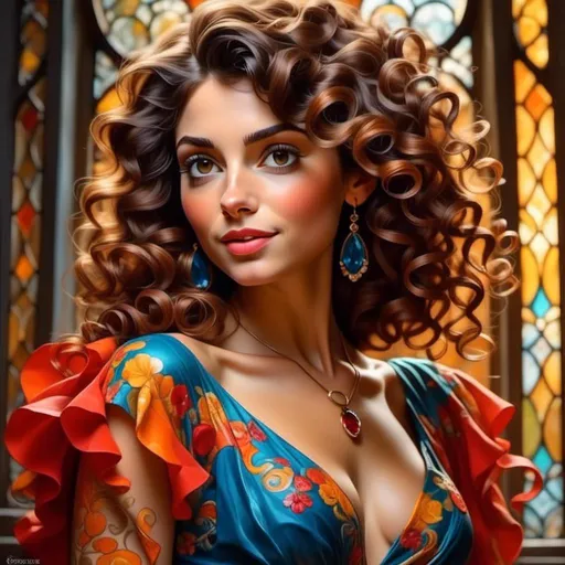 Prompt: <mymodel>Young lady in vibrant, colorful, digital painting, long flowing hair, radiant smile, dynamic and energetic, high quality, digital art, vibrant colors, expressive portrait, energetic, joyful, vivid hues, lively, professional lighting