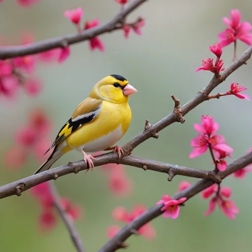 Prompt: <mymodel>A beautiful gold finch sitting on a limb