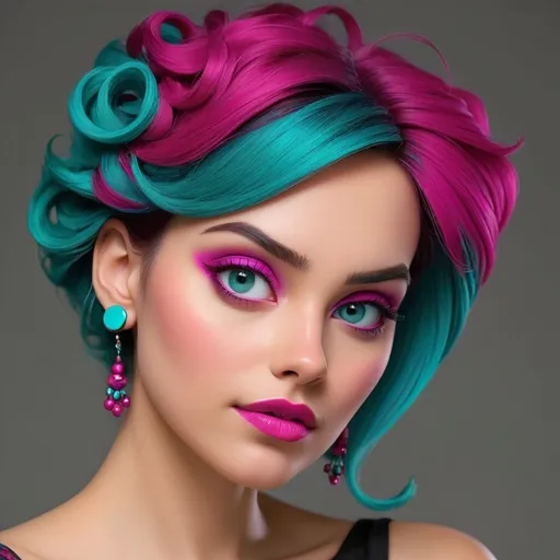 Prompt: magenta and teal accentated <mymodel>