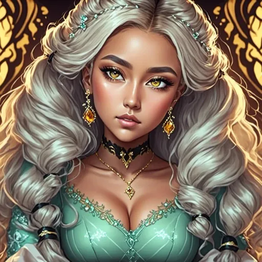 Prompt: <mymodel>Detailed digital painting of a powerful woman, vibrant colors, magical fantasy setting, flowing hair with intricate details, intense and confident expression, ethereal and mystical atmosphere, high quality, digital painting, fantasy, vibrant colors, flowing hair, powerful, confident, mystical, atmospheric lighting