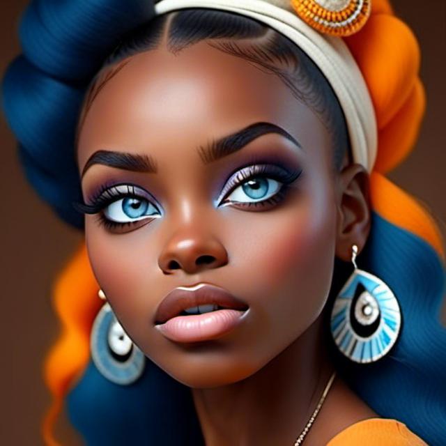 Prompt: <mymodel>60s makeup and hair on a black girl