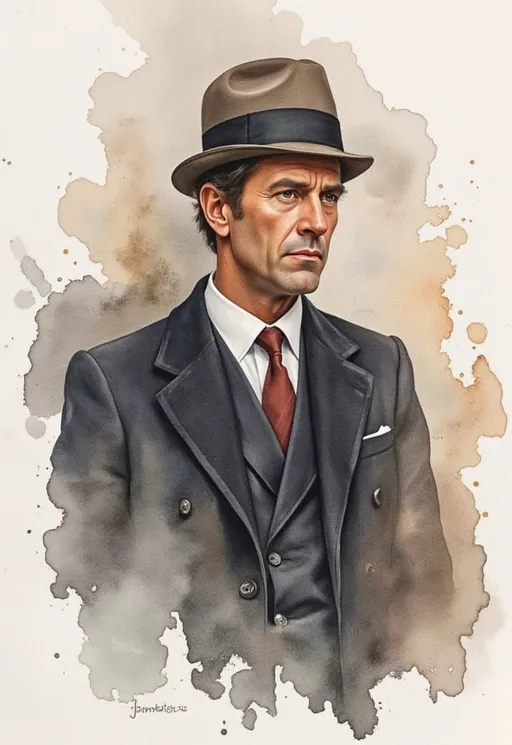 Prompt: a first class Titanic male passenger elegantly dressed